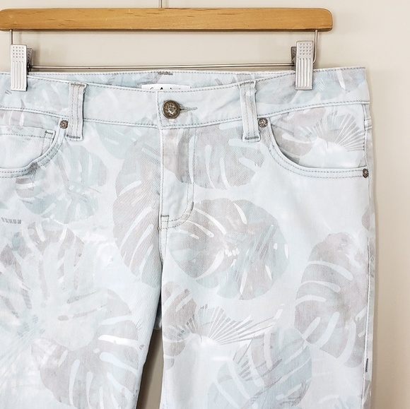 CAbi | #227 Paradise Tropical Palm Cropped Jeans Size 8 - Picture 2 of 6